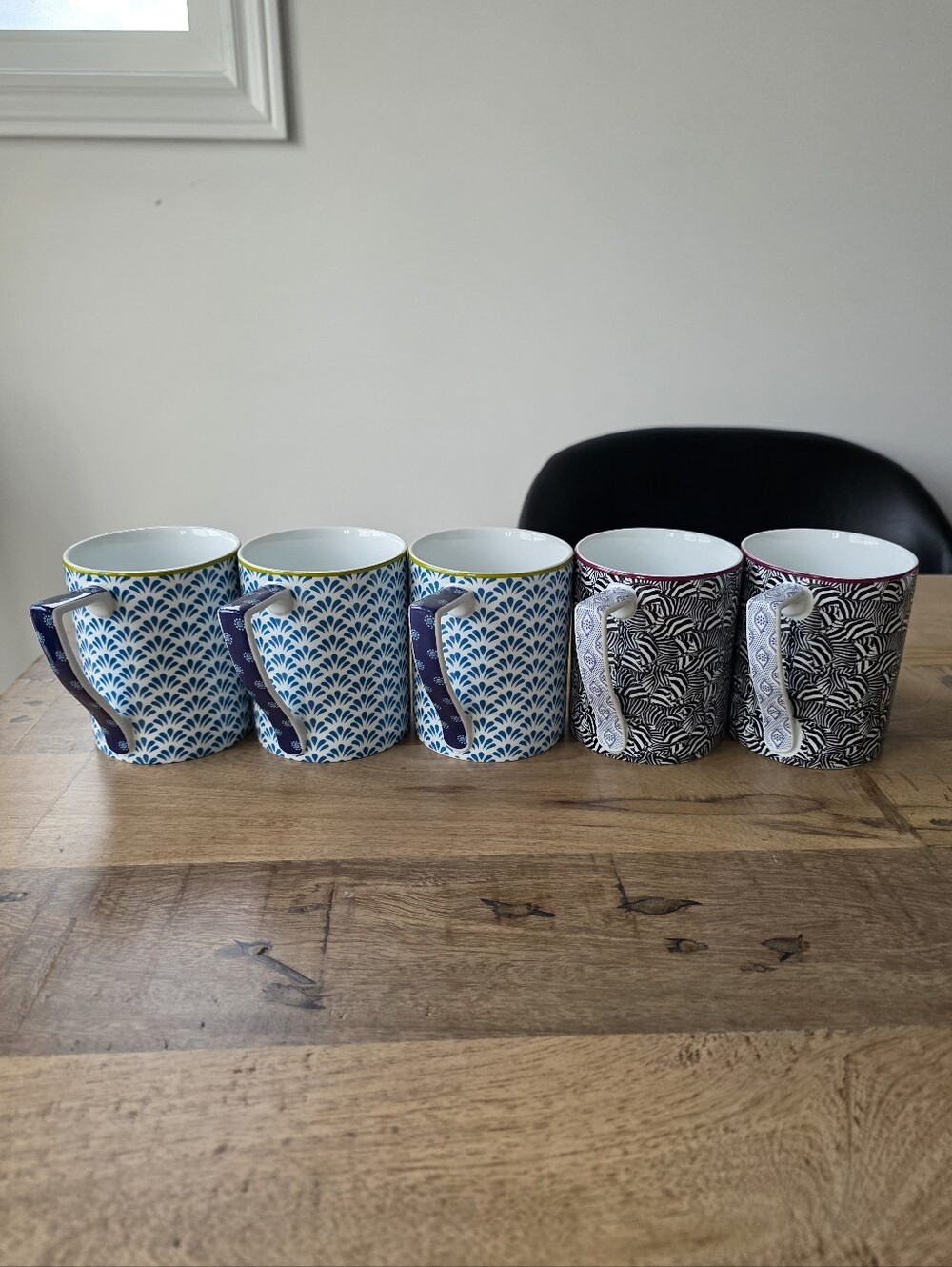 Ted Baker Patterned Ceramic Mug Set Of 5